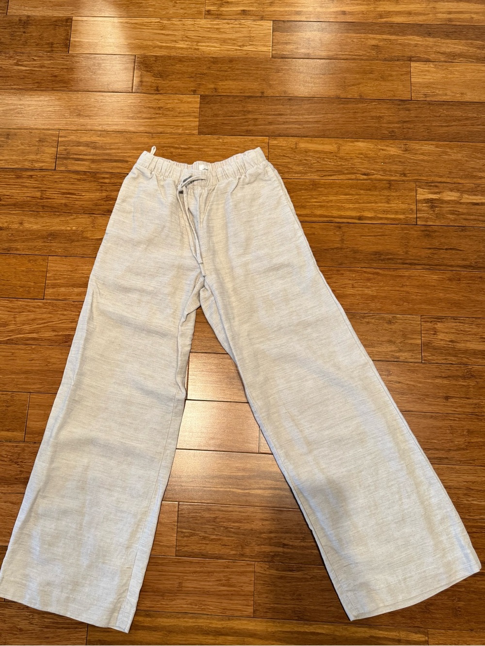 Aritzia Wilfred Linen Drawstring Wide Leg Pants